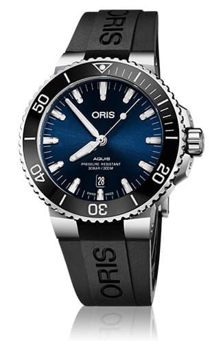 Swiss Luxury Replica ORIS AQUIS DATE BLUE DIAL ON RUBBER STRAP watch 01-733-7730-4135-07-4-24-64eb